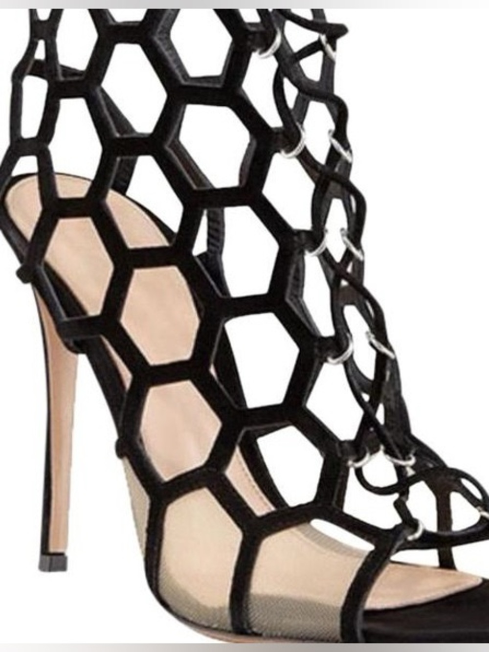 Gianvito Rossi Black Lace-Up Booties
